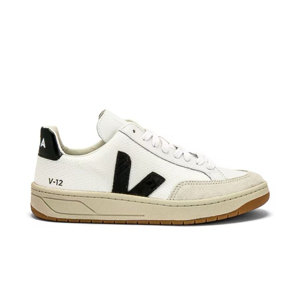 Veja V-12 white & black sneakers | women’s size 6 - Picture 1 of 9